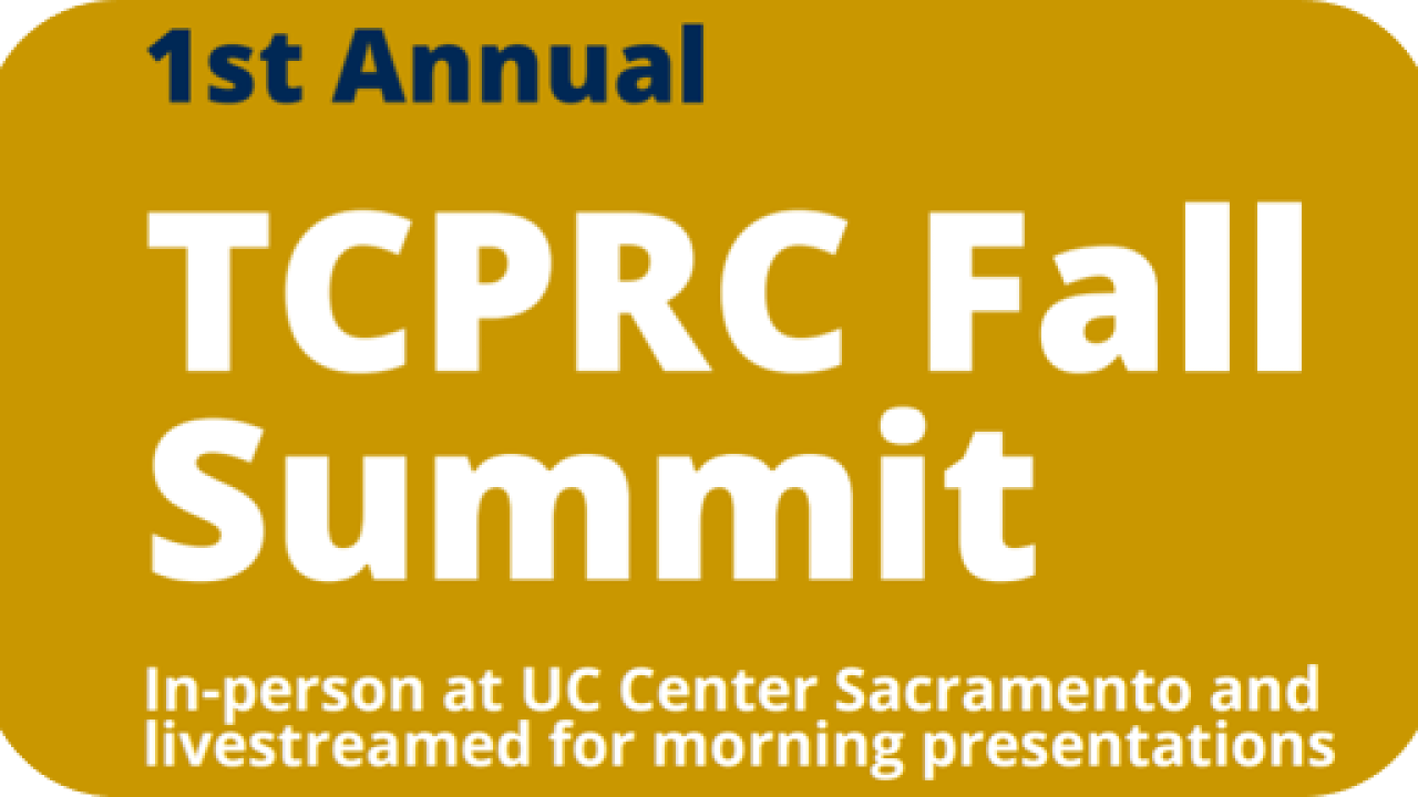 gold background with text that reads, "1st Annual TCPRC Fall Summit"