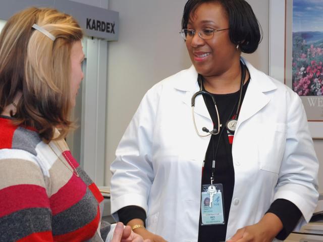 A doctor and a patient