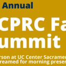 gold background with text that reads, "1st Annual TCPRC Fall Summit"
